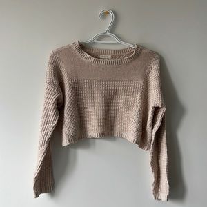 Urban Outfitters cropped beige sweater size small